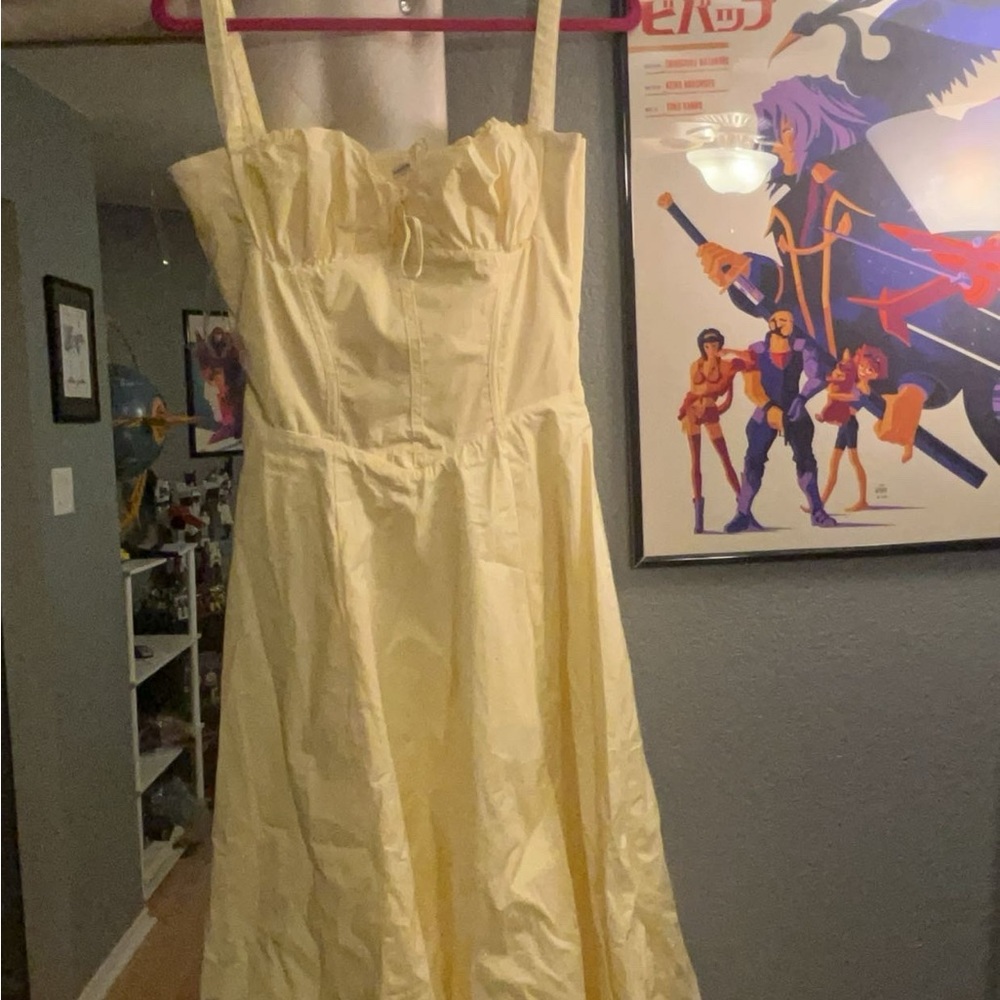 House of CB Yellow Strapless Sundress for Weddings